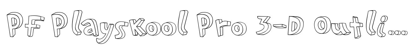 PF Playskool Pro 3-D Outline